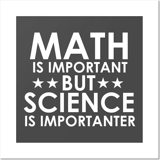 Math Is Important But Science Is Importanter Wall Art by kmcollectible